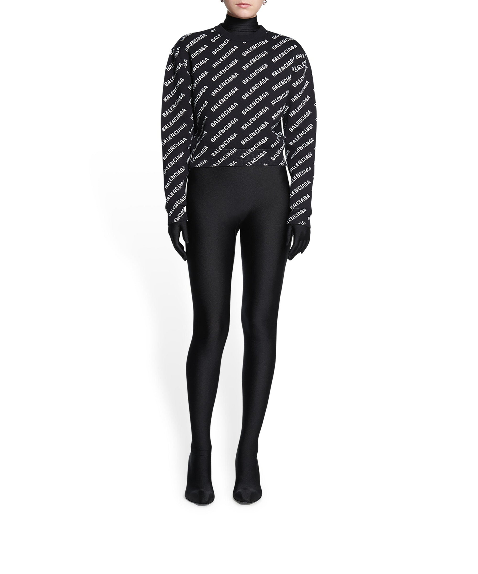 Mini Allover Logo Sweater - Black & White