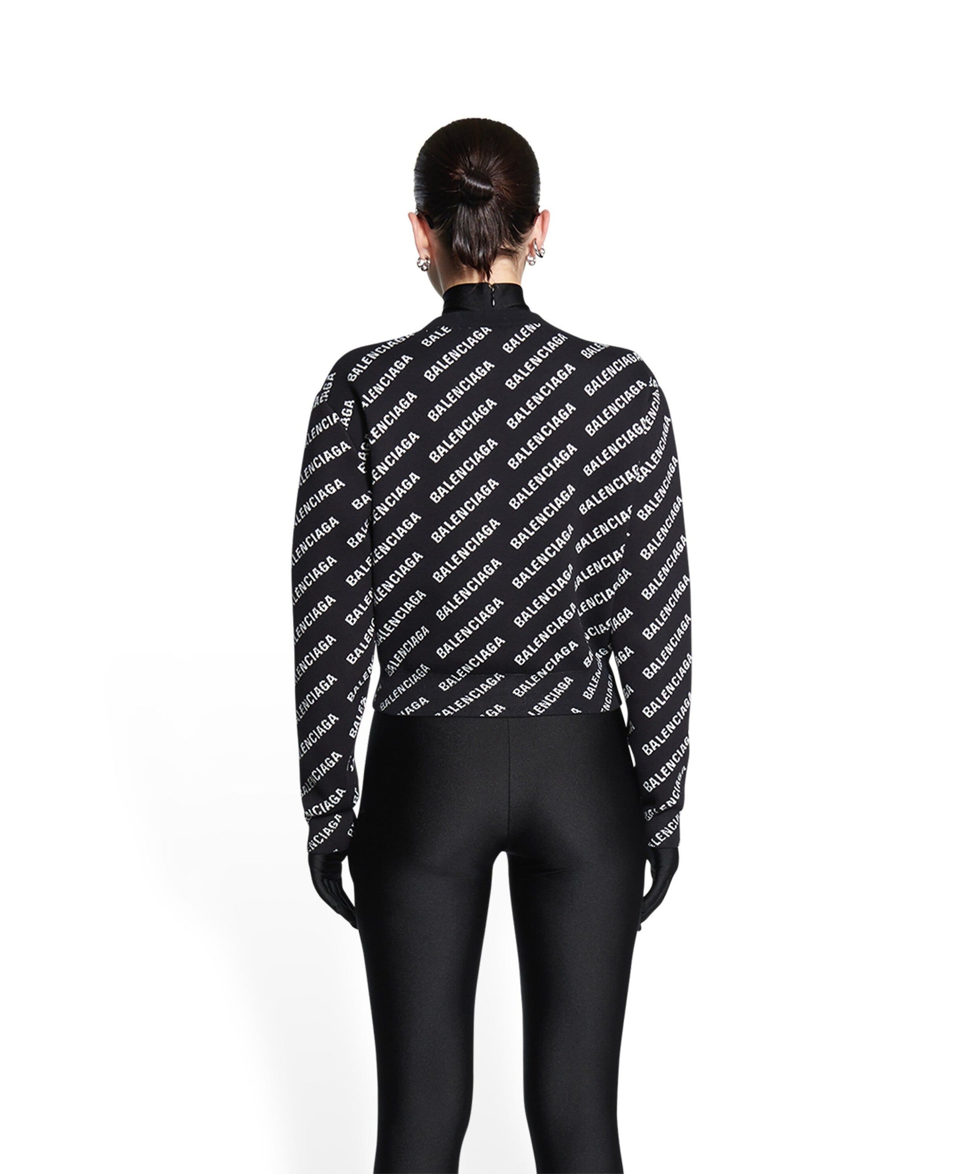 Mini Allover Logo Sweater - Black & White