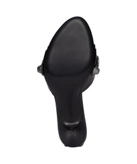 Cagole 70 Sandals - Black & Silver