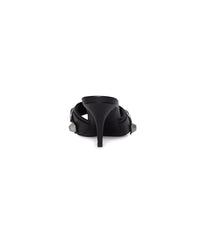 Cagole 70 Sandals - Black & Silver