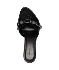 Cagole 70 Sandals - Black & Silver
