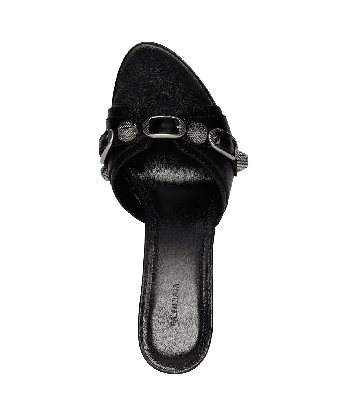Cagole 70 Sandals - Black & Silver