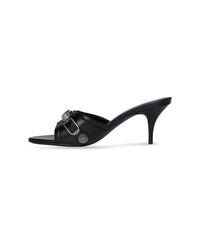 Cagole 70 Sandals - Black & Silver
