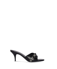 Cagole 70 Sandals - Black & Silver