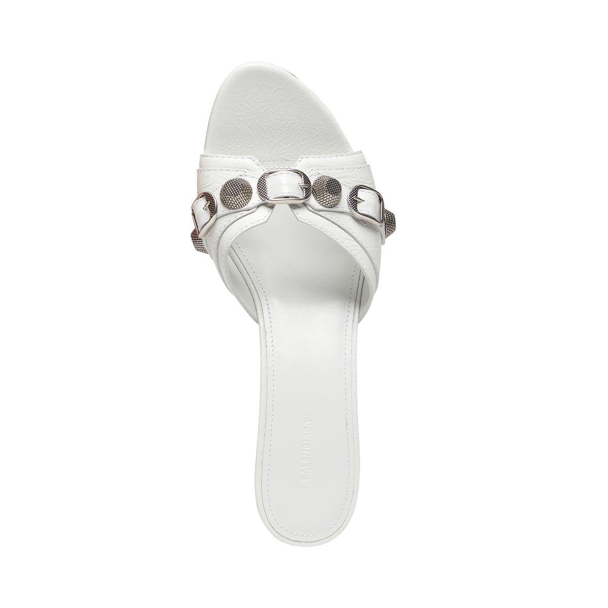 Cagole 70 Sandals - Optic White & Silver