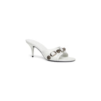 Cagole 70 Sandals - Optic White & Silver