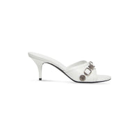 Cagole 70 Sandals - Optic White & Silver