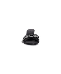 Cagole 70 Sandals With Rhinestones - Black & Crystal