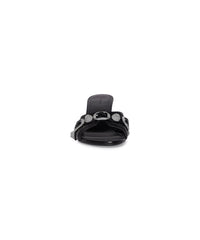 Cagole 70 Sandals With Rhinestones - Black & Crystal