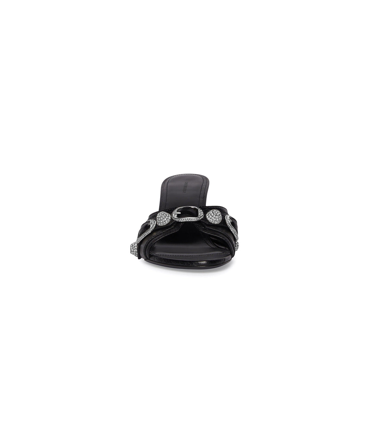 Cagole 70 Sandals With Rhinestones - Black & Crystal