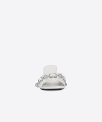Cagole 70 Sandals With Rhinestones - White & Crystal