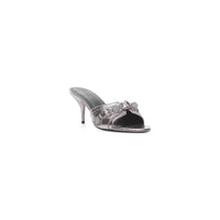 Cagole 70 Sandals With Rhinestones - Gun Meta
