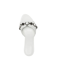 Cagole 50 Sandals - Opt White & Aged Nikel