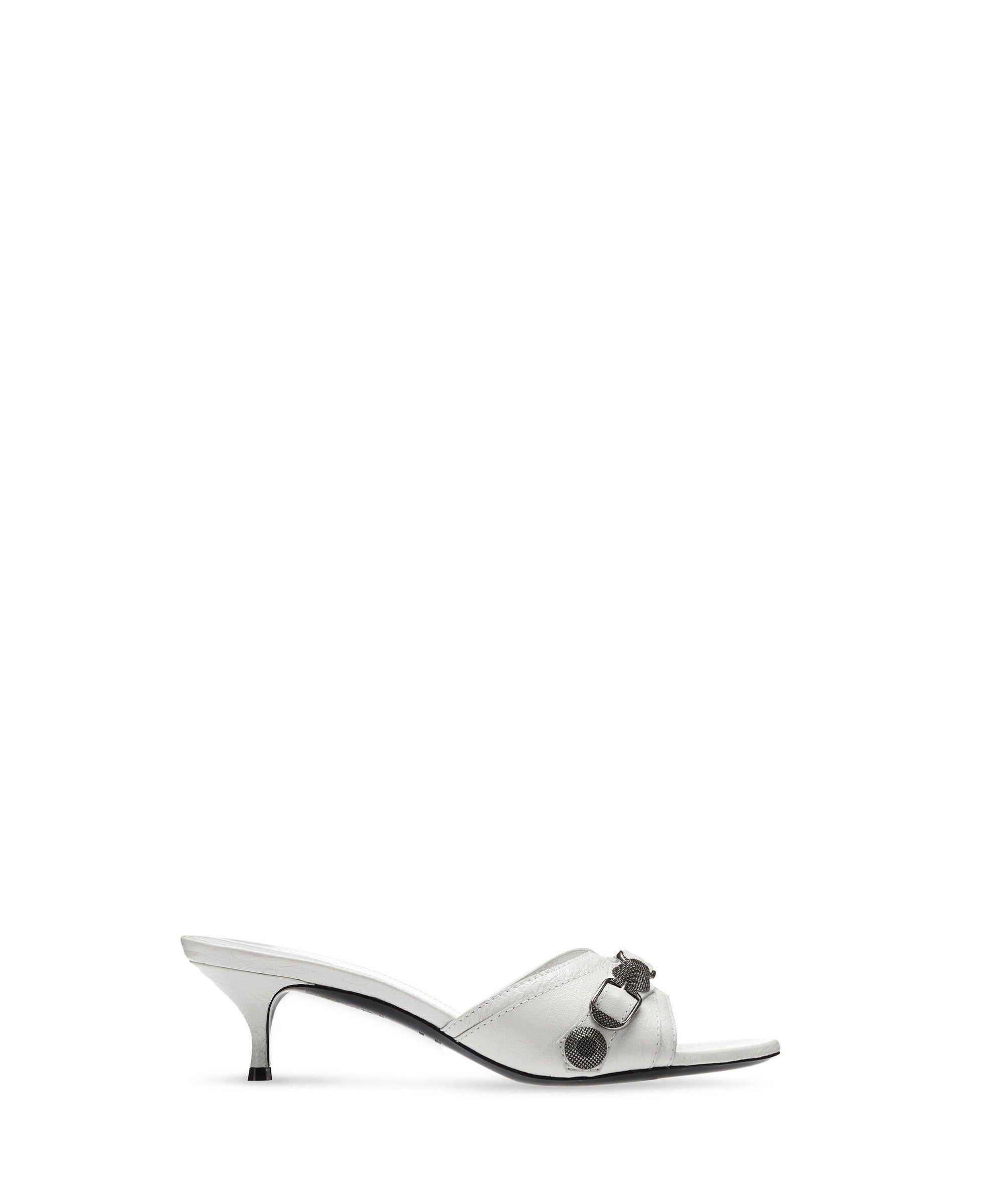 Cagole 50 Sandals - Opt White & Aged Nikel