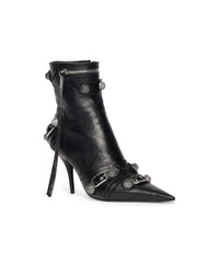 Cagole 90 Booties - Black & Silver