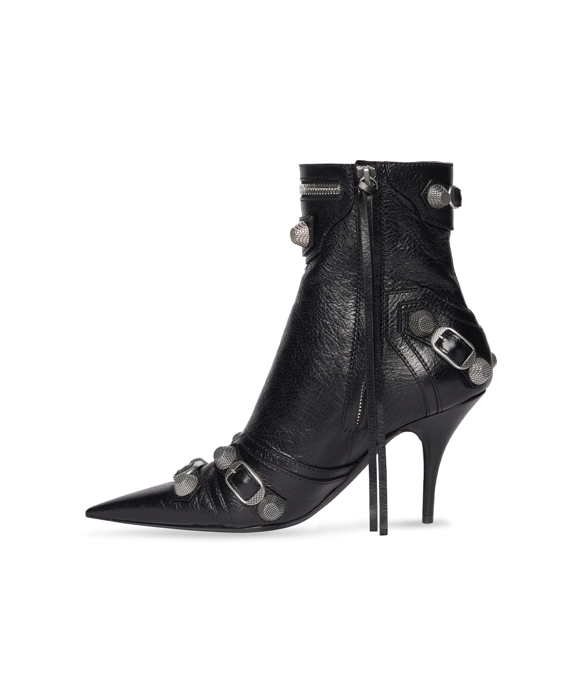 Cagole 90 Booties - Black & Silver