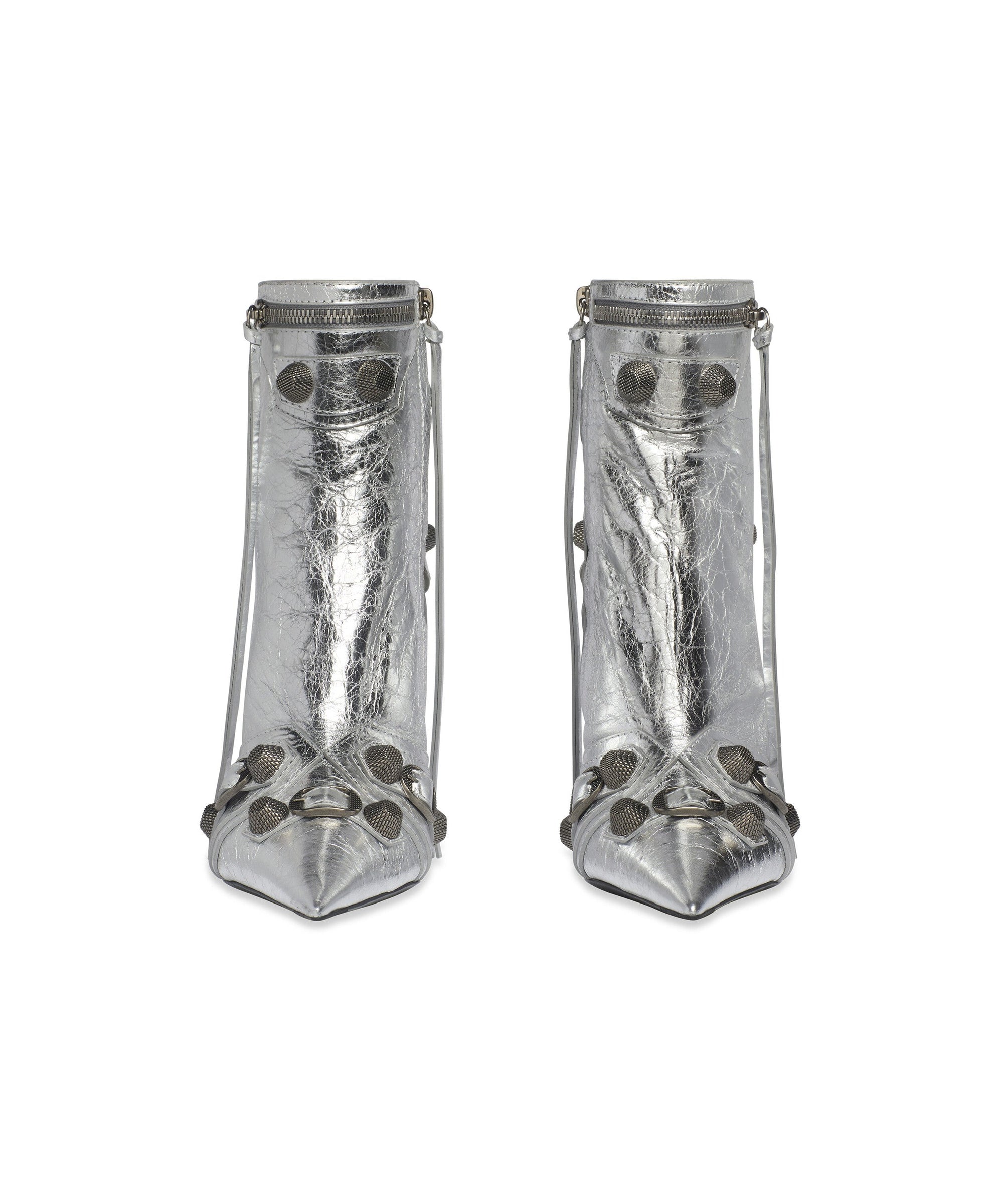 Cagole 90 Booties Metallized - Silver