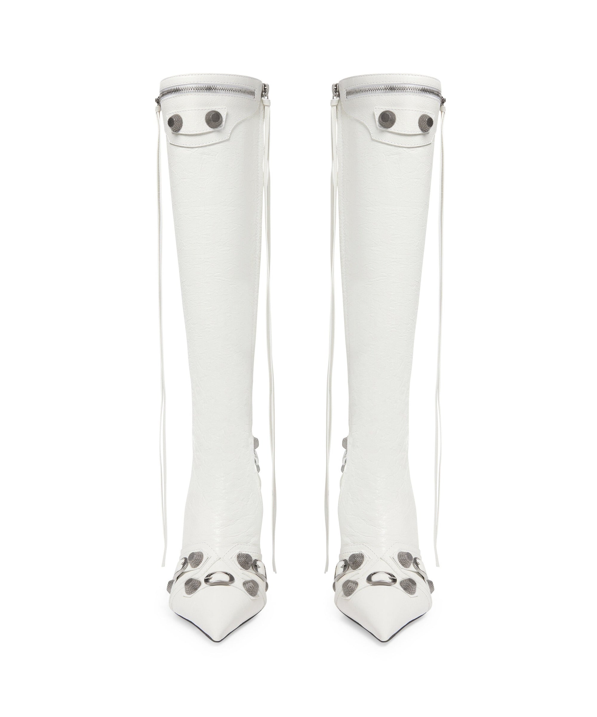 Cagole 90 Boots - Optic White & Silver