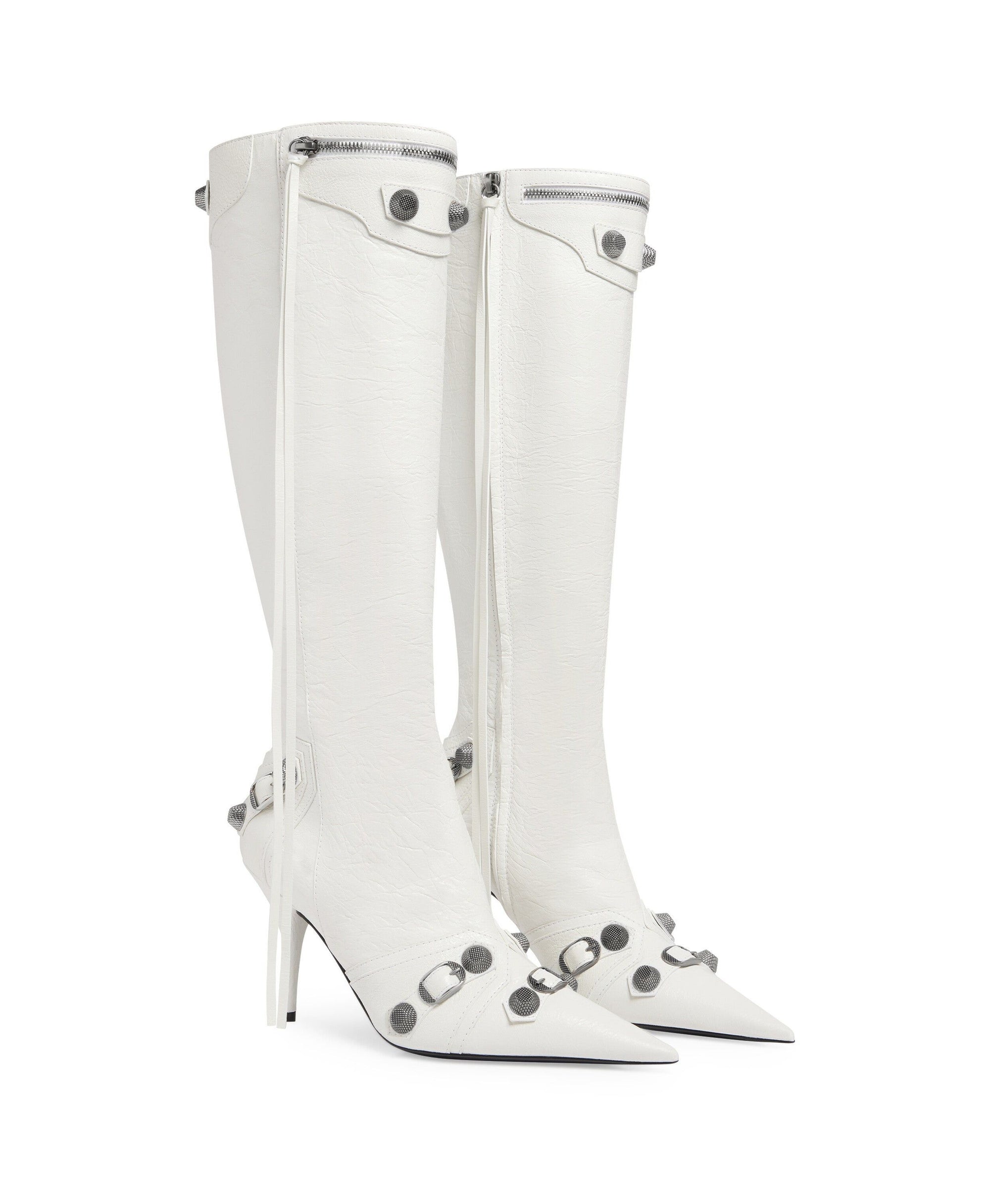 Cagole 90 Boots - Optic White & Silver