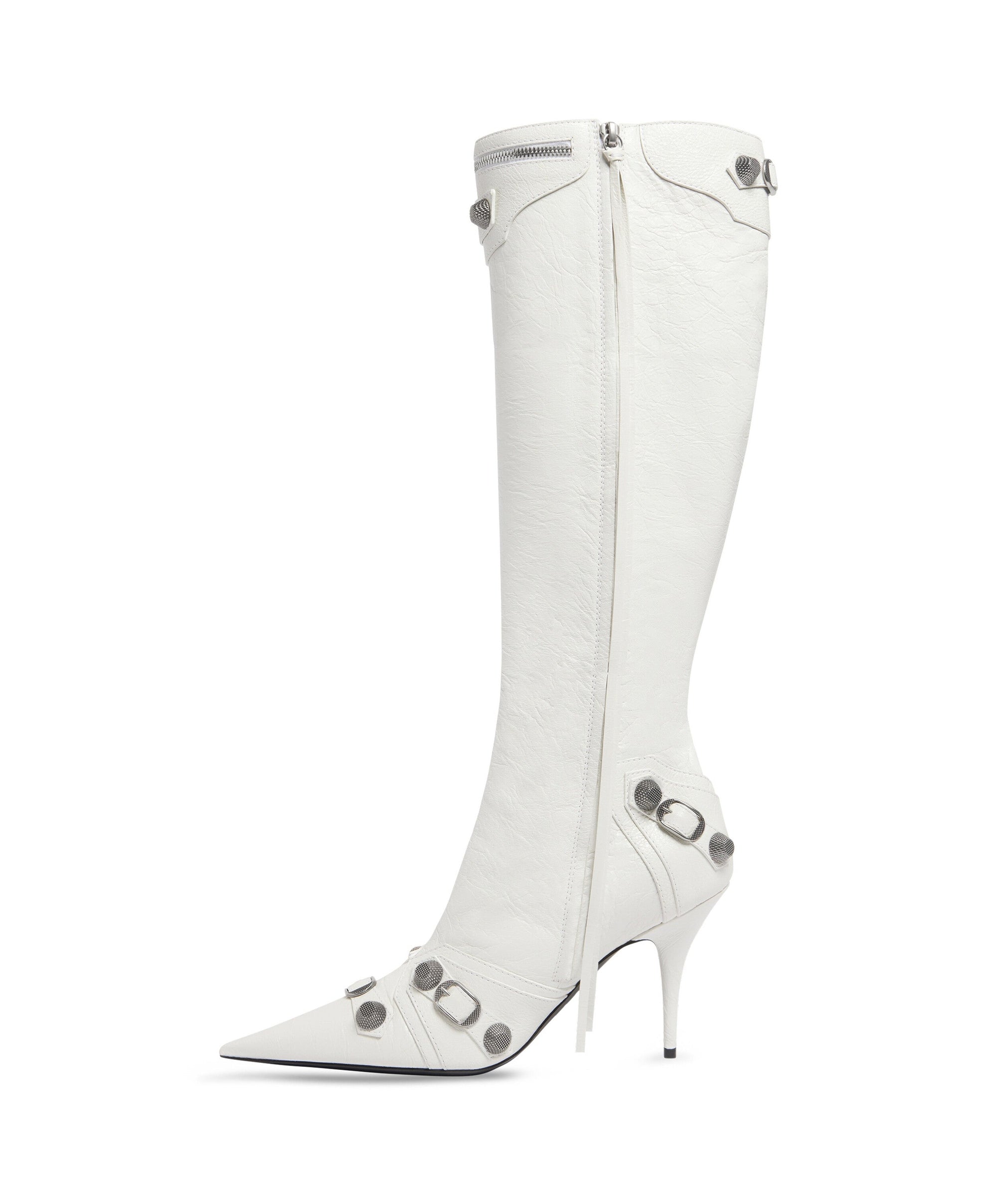 Cagole 90 Boots - Optic White & Silver
