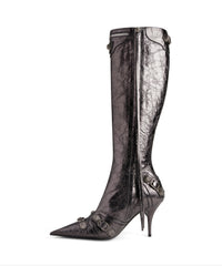 Cagole 90 Boots Metallized - Steel Grey & Silver