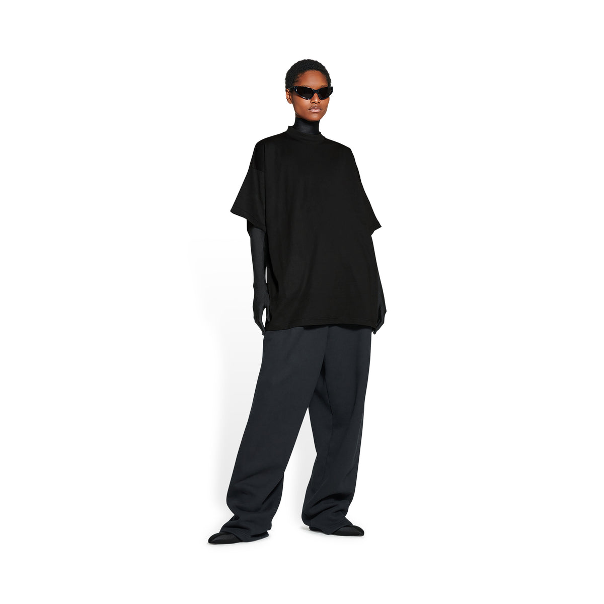 Balenciaga Tab T-Shirt Oversized - Black