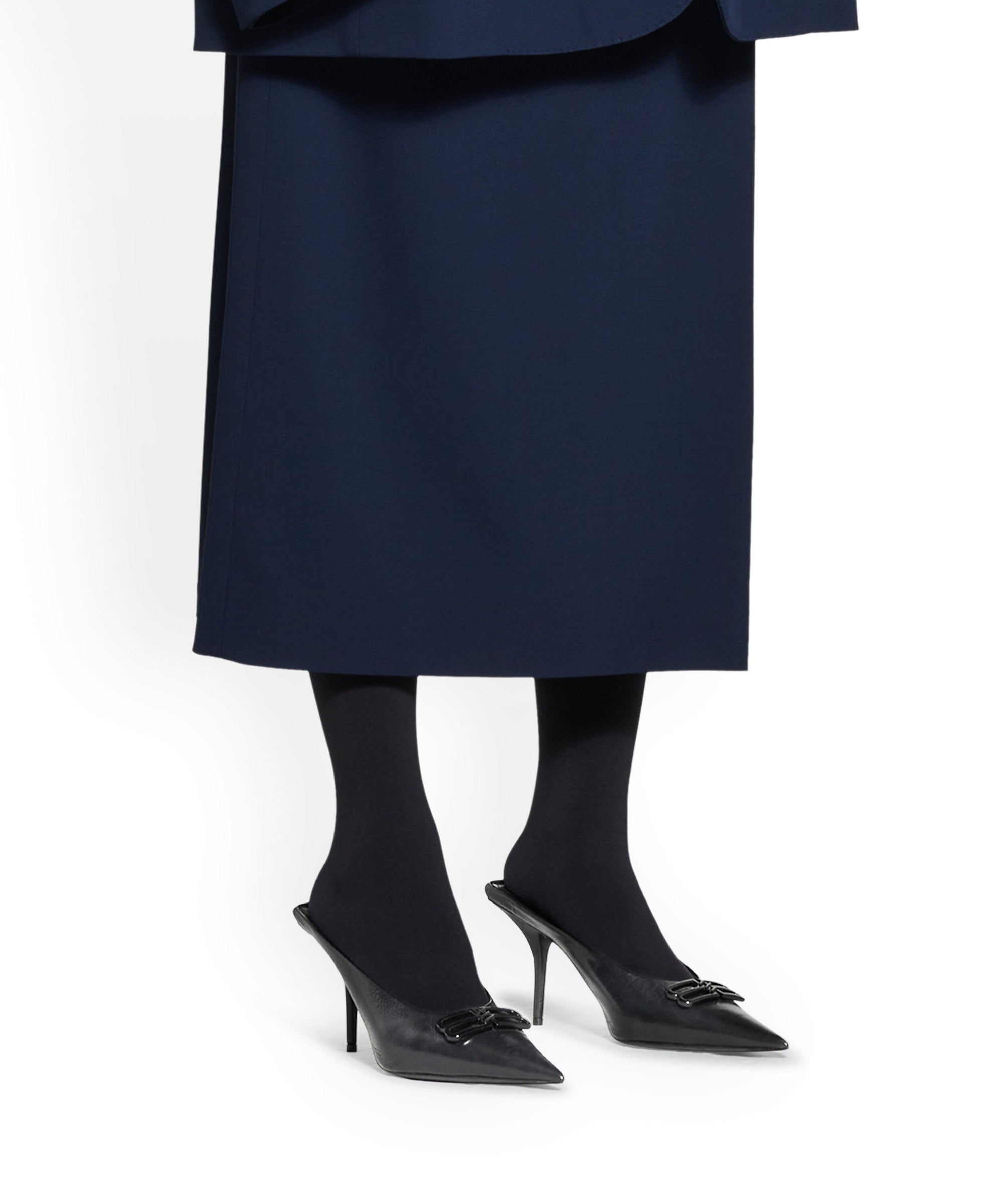 Square Knife 80 Mules - Black
