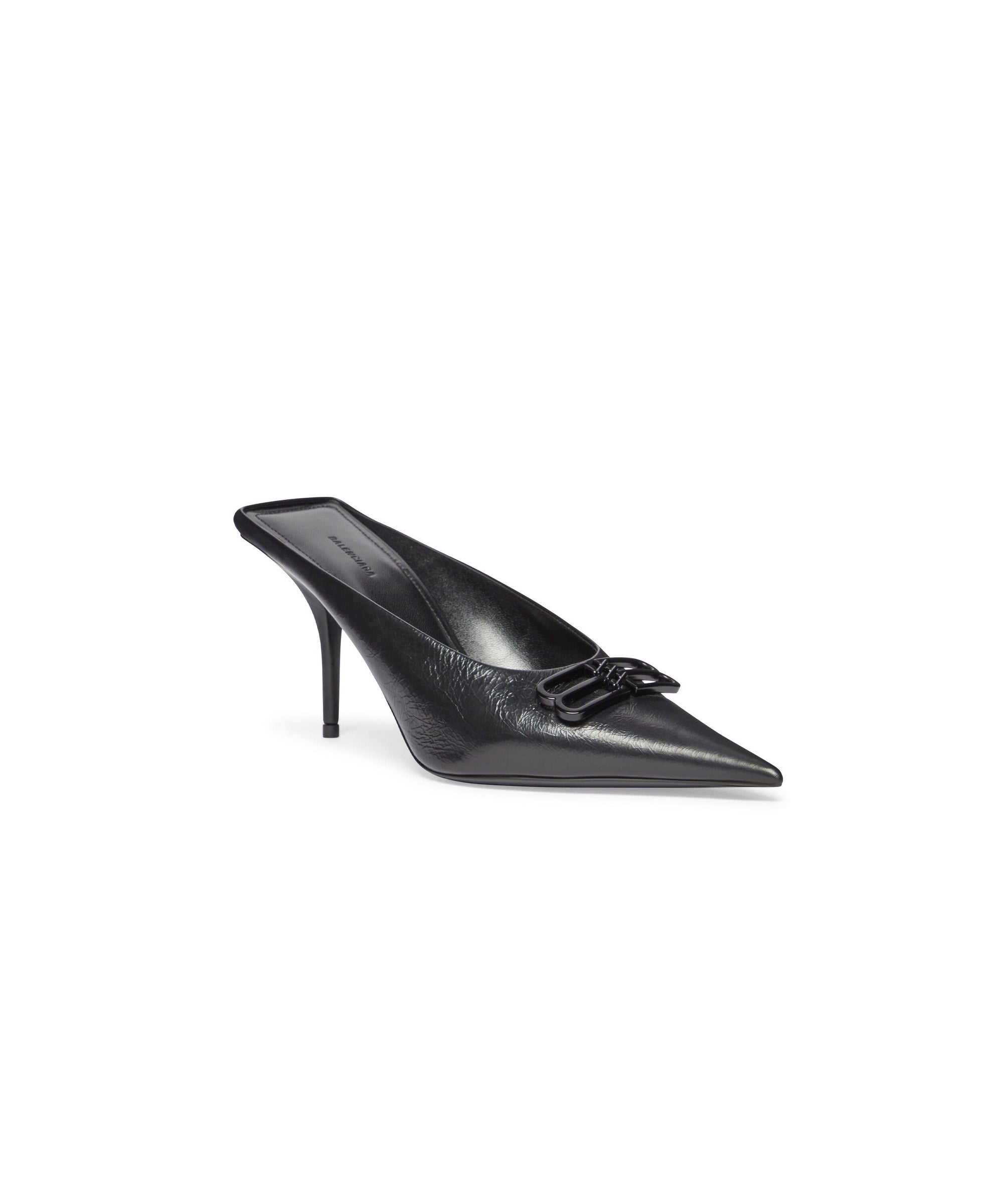 Square Knife 80 Mules - Black