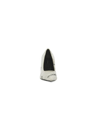 Square Knife With Allover Logo Rhinestones crystal & black 80mm Pumps - Crystal & Black