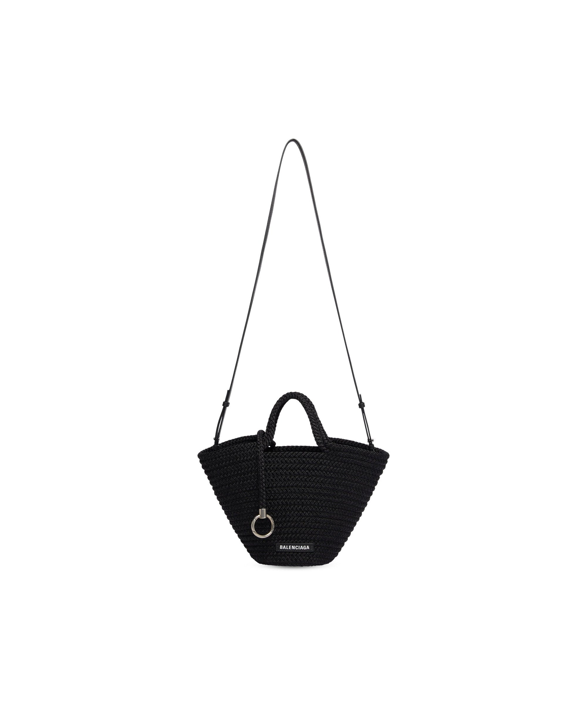 Ibiza Basket With Strap Small - Black & White