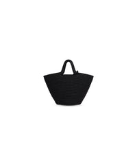 Ibiza Basket With Strap Small - Black & White