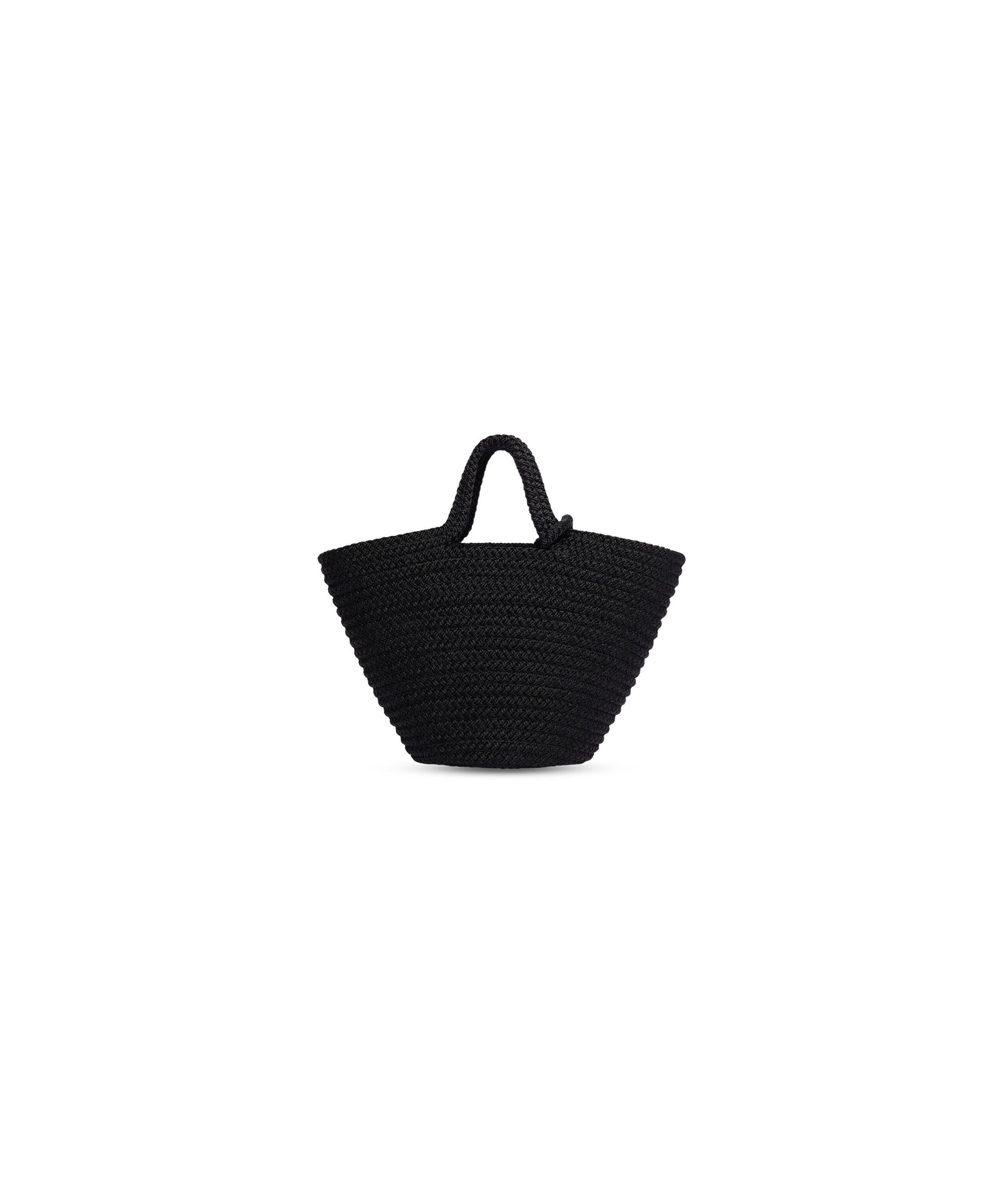Ibiza Basket With Strap Small - Black & White