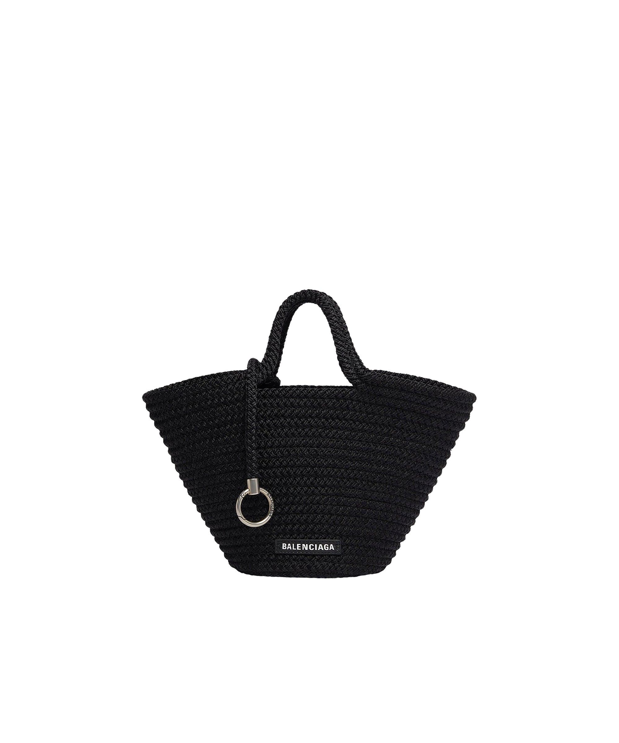 Ibiza Basket With Strap Small - Black & White
