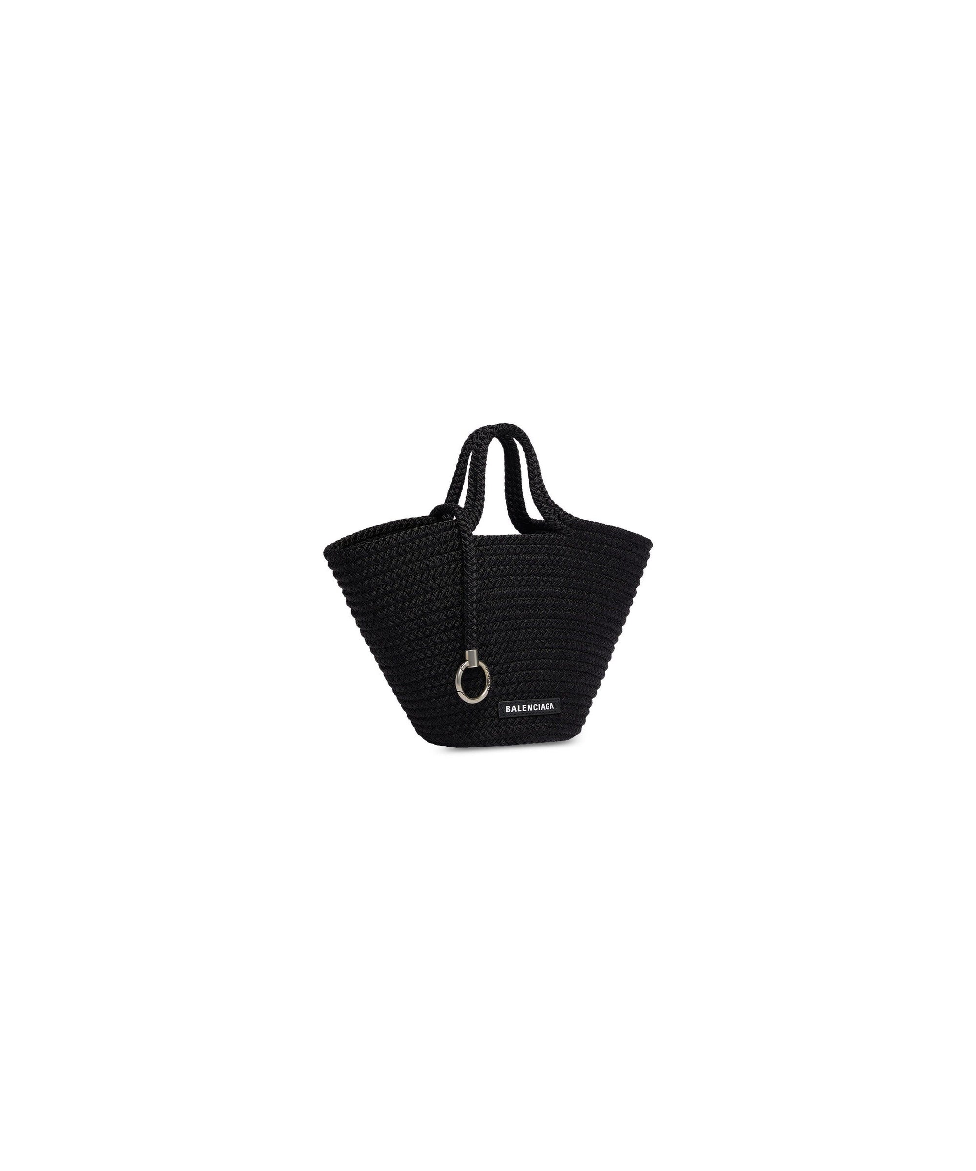 Ibiza Basket With Strap Small - Black & White