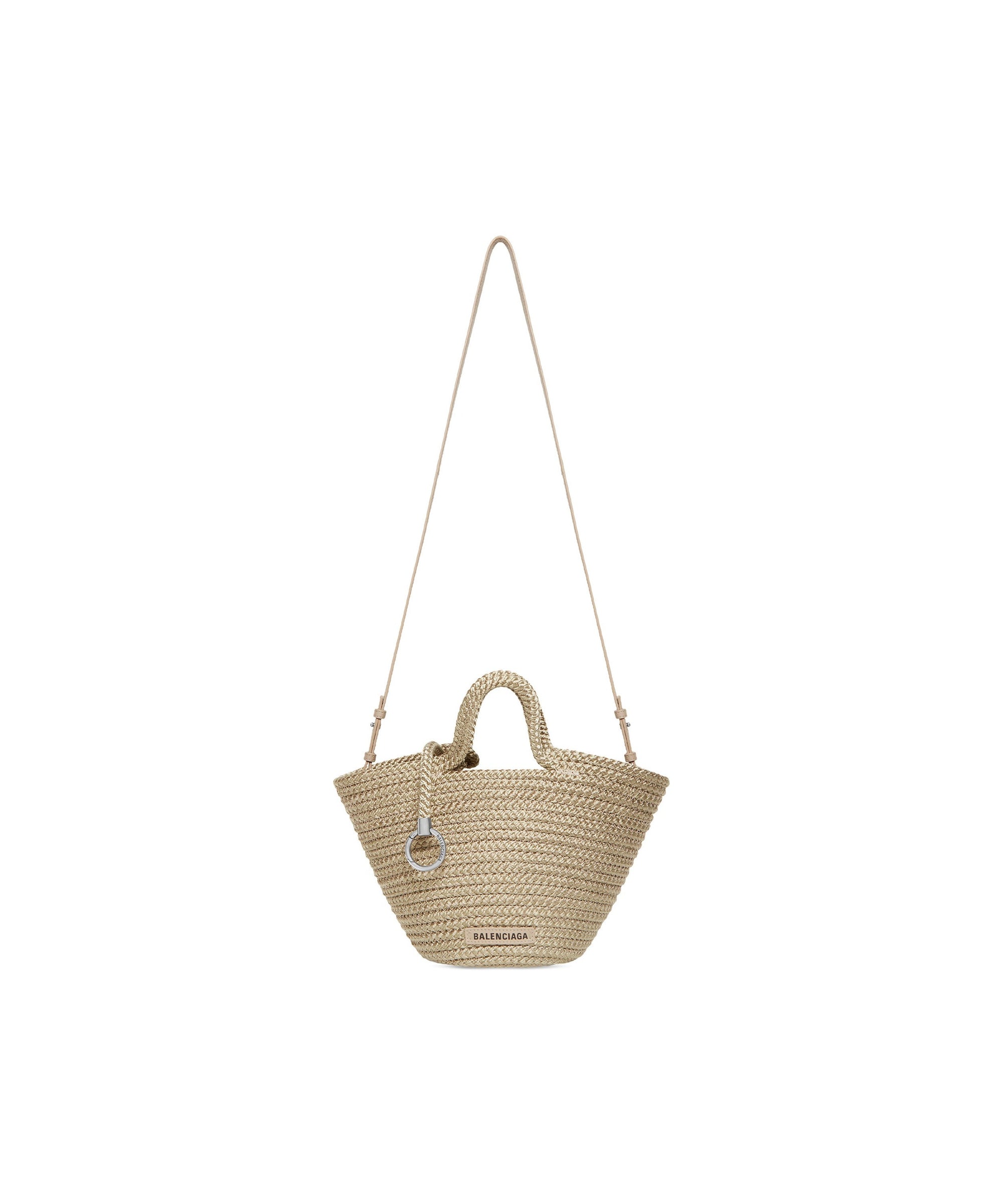 Ibiza Basket With Strap Small - Taupe & Black
