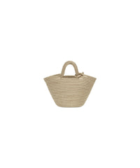 Ibiza Basket With Strap Small - Taupe & Black