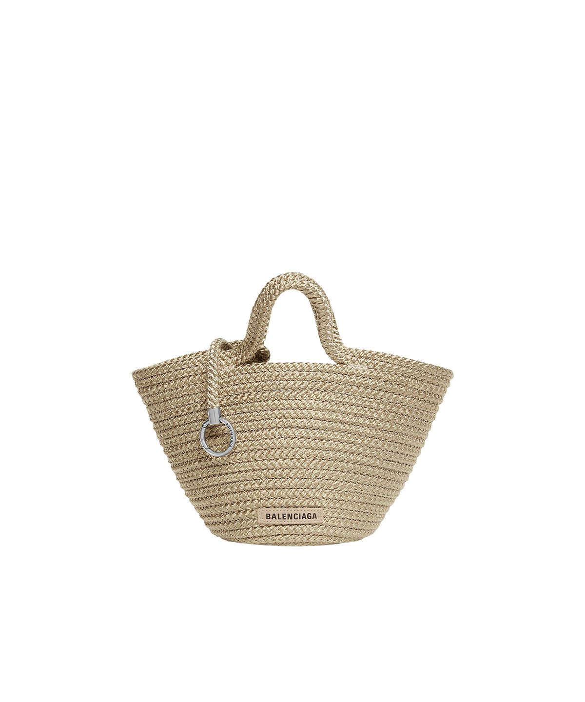 Ibiza Basket With Strap Small - Taupe & Black