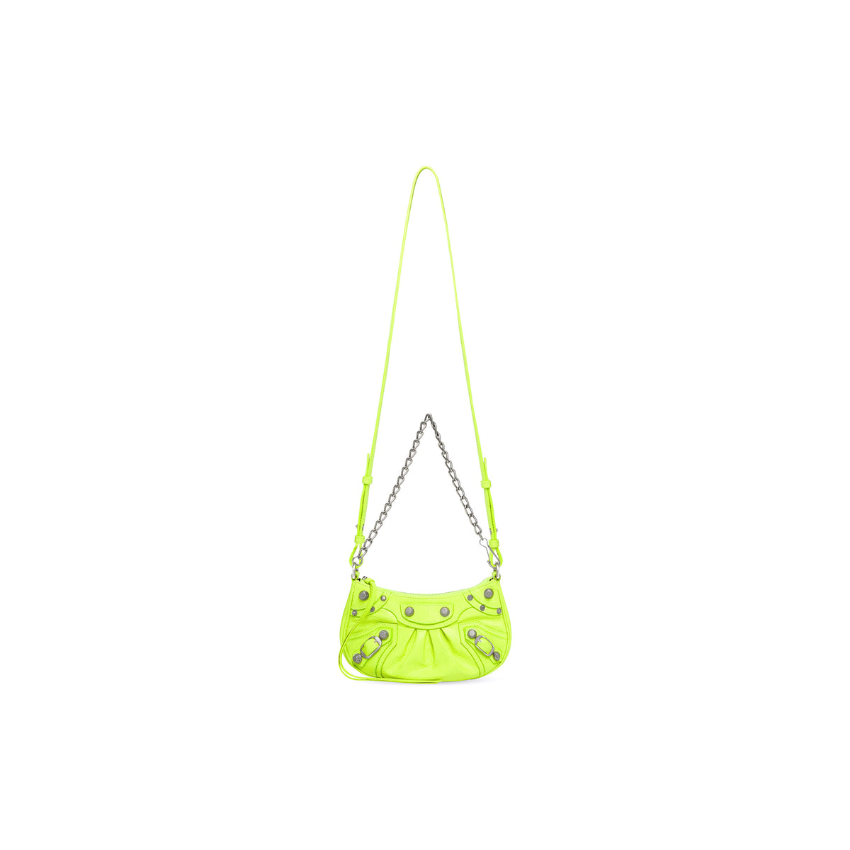 Le Cagole Mini Bag With Chain - Fluo Yellow