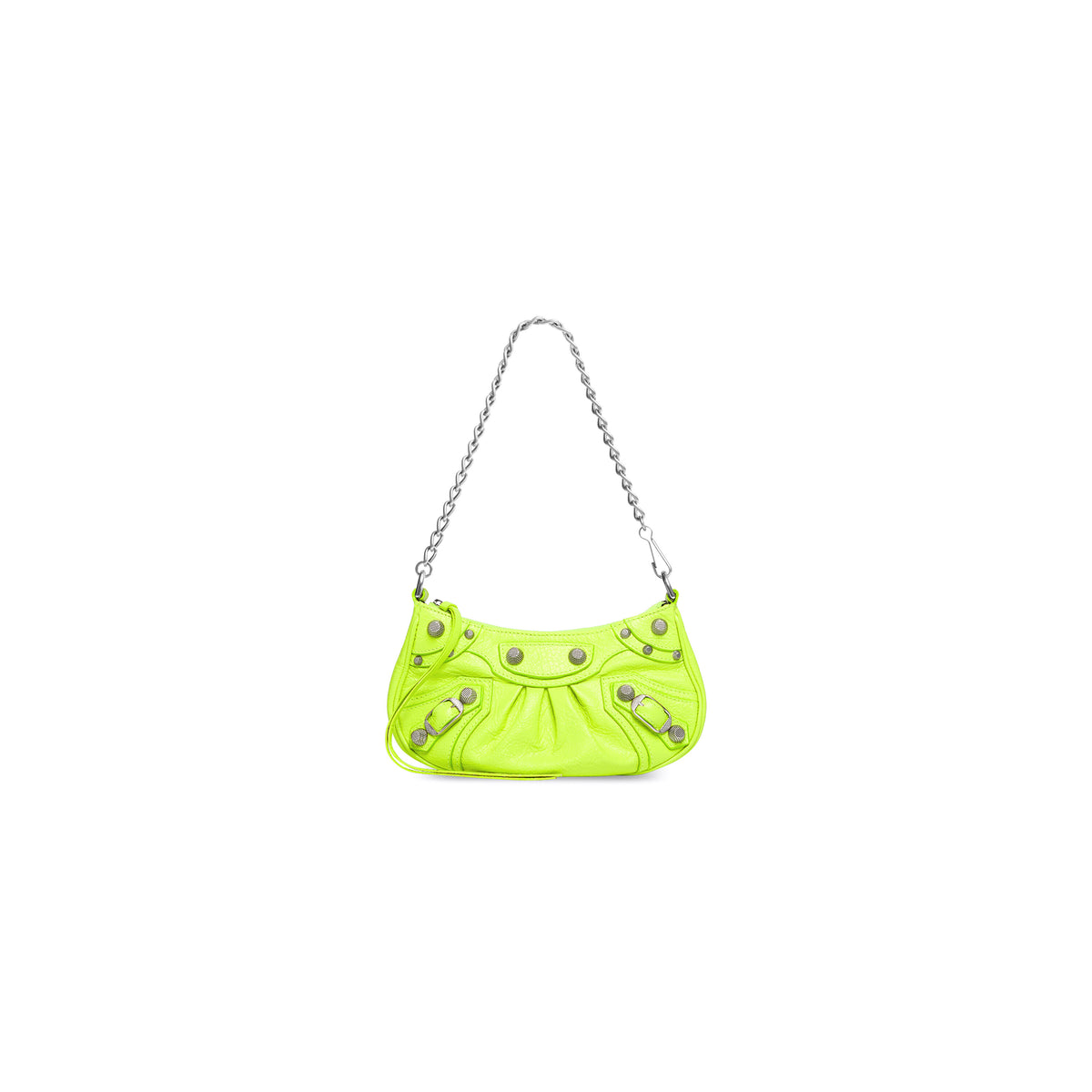 Le Cagole Mini Bag With Chain - Fluo Yellow