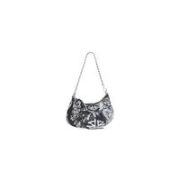 Le Cagole Mini Bag With Chain Graffiti - Black