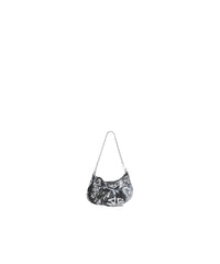 CAGOLE / Le Cagole Mini Bag With Chain Graffiti - Black