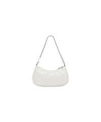 Le Cagole Mini Bag With Chain Crocodile Embossed - White