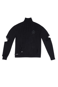 Creased black Turtleneck - Black