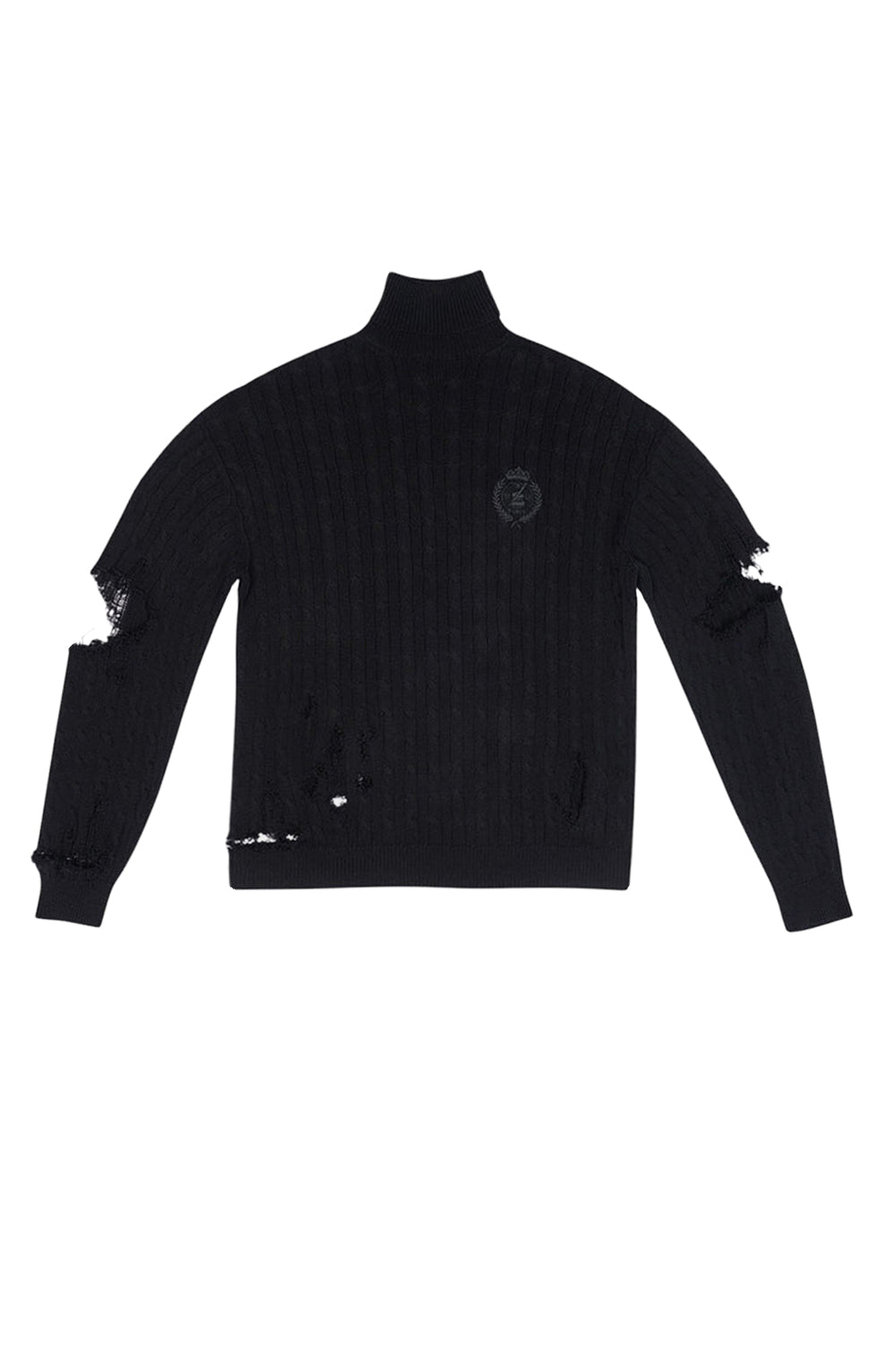 Creased black Turtleneck - Black