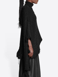 Creased black Turtleneck - Black