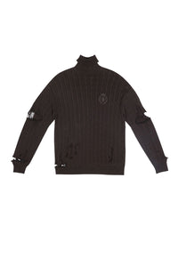 Creased brown Turtleneck - Brown