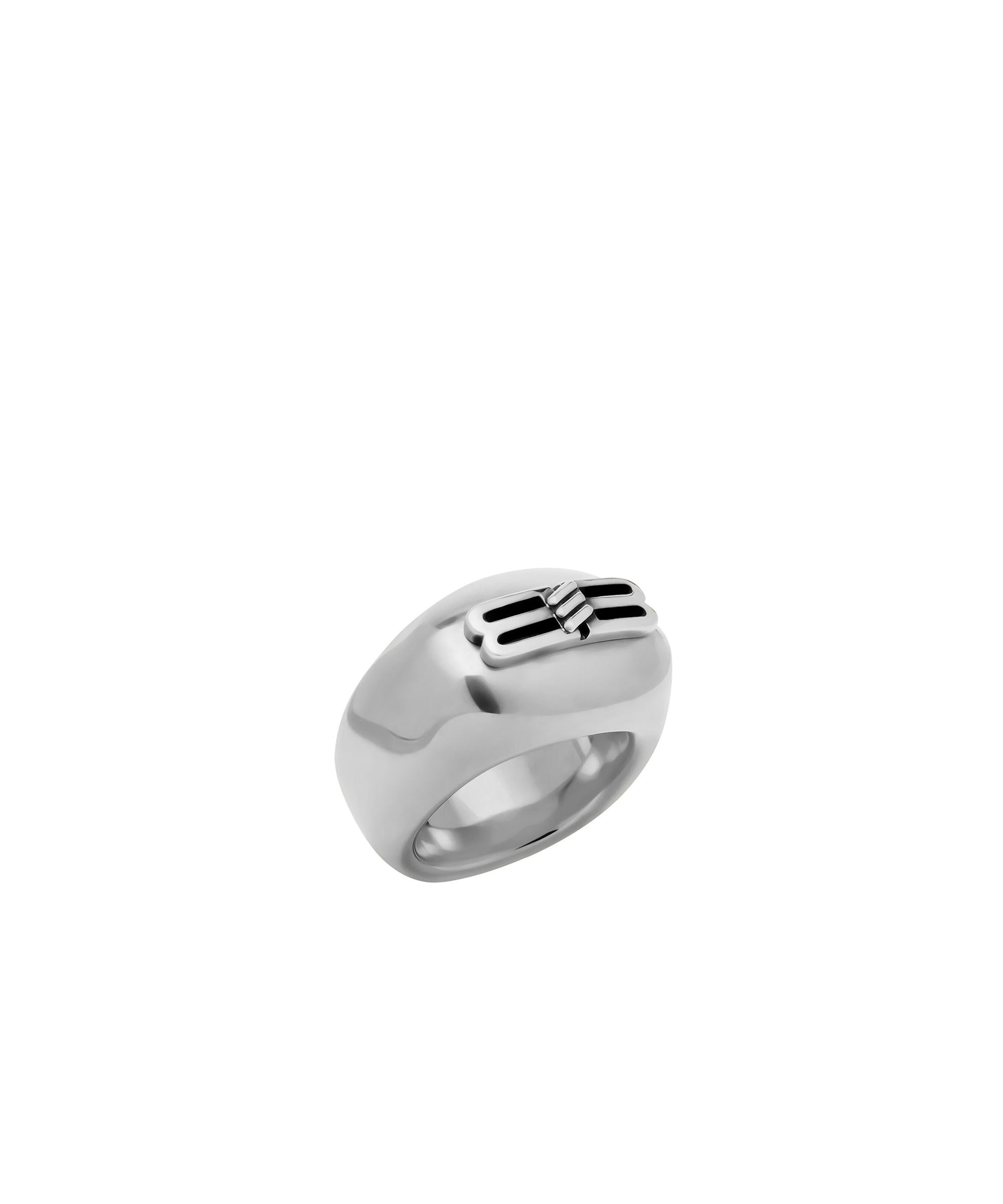 BB Icon Signet Ring - Antique Silver
