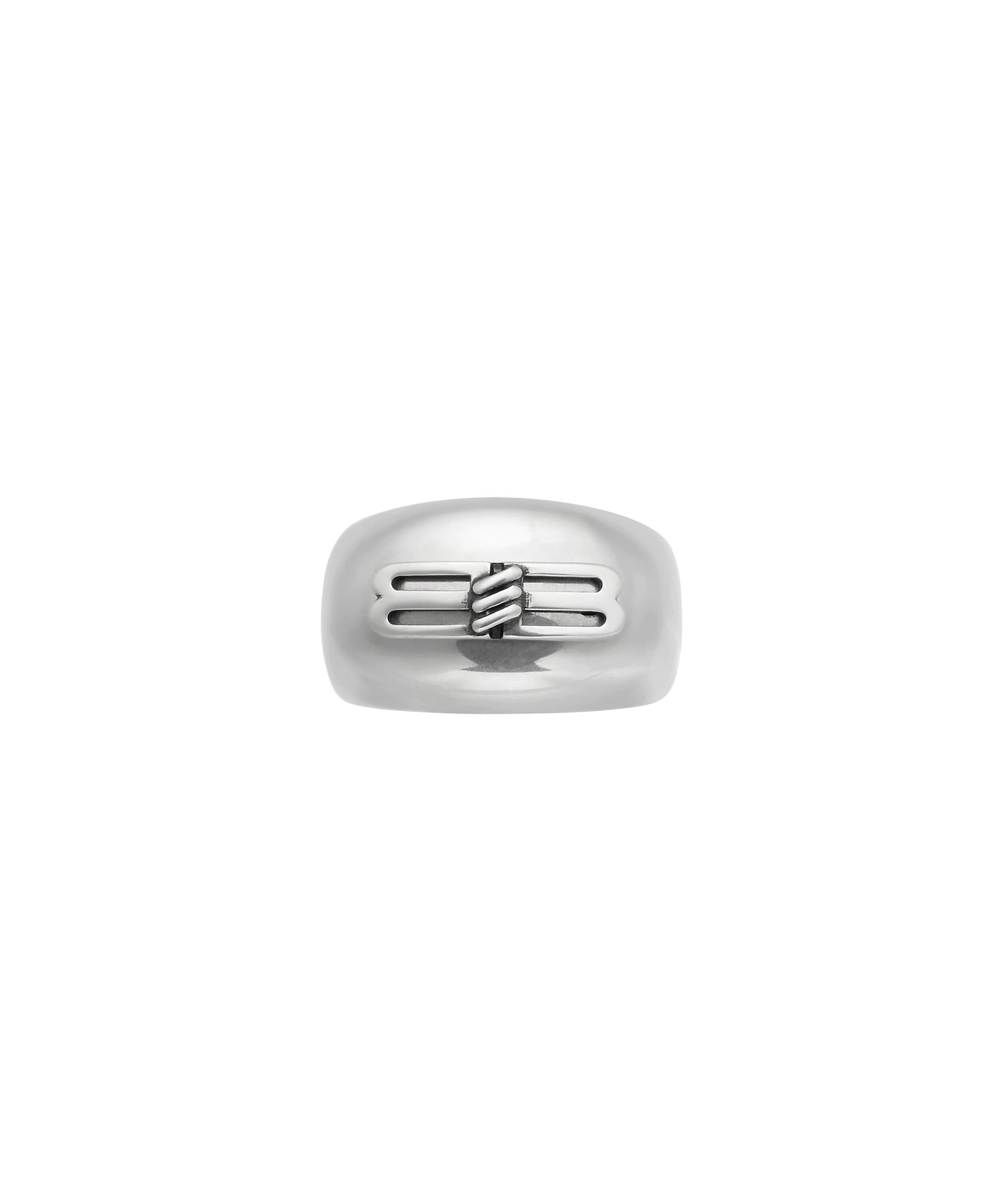 BB Icon Signet Ring - Antique Silver