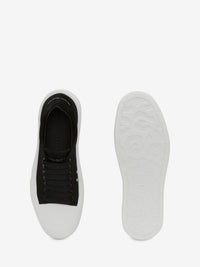 Deck Lace Up Plimsoll black & cocoa Sneakers - Black & Cocoa
