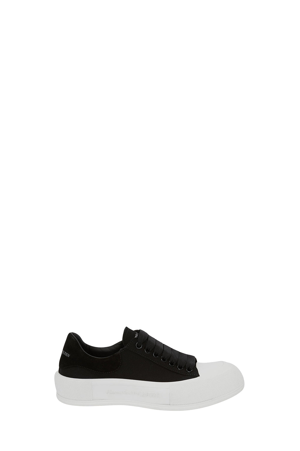 Deck Lace Up Plimsoll black & cocoa Sneakers - Black & Cocoa